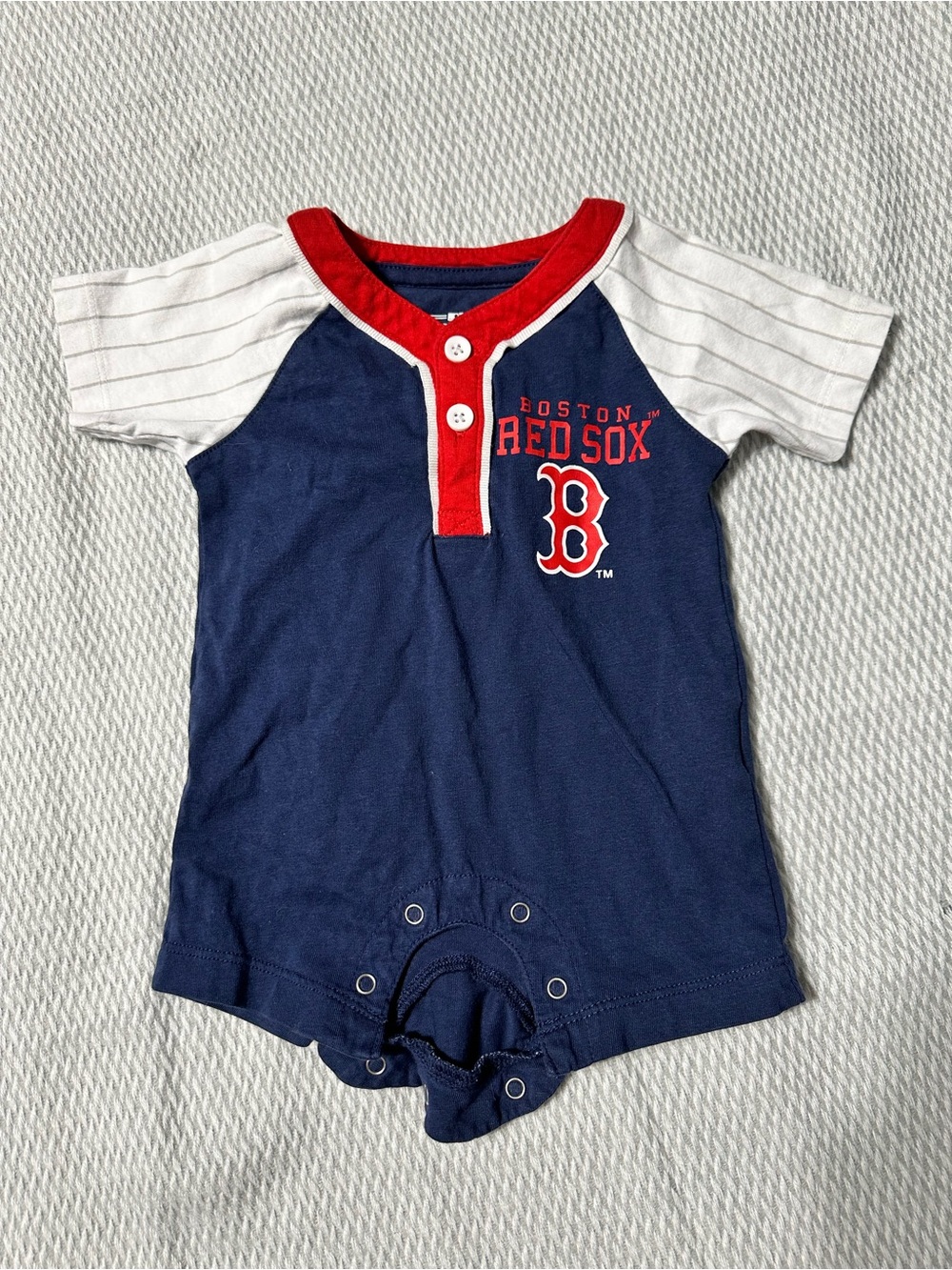Genuine Merchandise Boston Red Sox Navy, Red & White Baby Romper